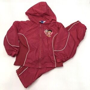 VTG Nick Jr. Dora the Explorer Nylon Track Suit Kids 6 Lined Zip Hood 2002 Pink